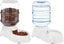 Automatic Pet Water Dispenser and Gravity Food Feeder Set for Cat and Dog, Easy to Clean, 6-Pound Food Capacity, 1-Gallon, Small, Gray, Pack of 2