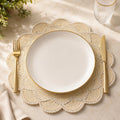 Round Ivory Placemats 13 Inches- Set of 1 | Heat Resistant Mats for Kitchen and Dining Table Décor- Non Slip Placemat for Special Occasions and Everyday Use | Ideal for Gatherings