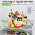 Lazy Susan Organizer 14.56''X11'' for Refrigerator Organizers and Storage Fridge Organization, Turntable Condiment Organizer for Kitchen, Table Top, Cabinet, Pantry, Countertop, 1 Pack