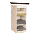 Homewares 3 Shelf Sweater Organizer, 10"W X 15" D X 24" H-Canvas/Natural