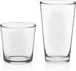 Preston Tumbler and Rocks Glass Cups Set, All Purpose Everyday Drinking Glasses Set of 16, Glassware Drinking Glasses for Birthdays, Dinners