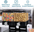 Compact Dry Food Dispenser, Dual Control, Black/Chrome