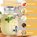 1 Gallon Glass Drink Dispensers for Partiesï¼ŒLemonade Beverage Dispenser with Stand and Spigot for BBQ, Picnic, Party,Laundry Detergent Dispenser