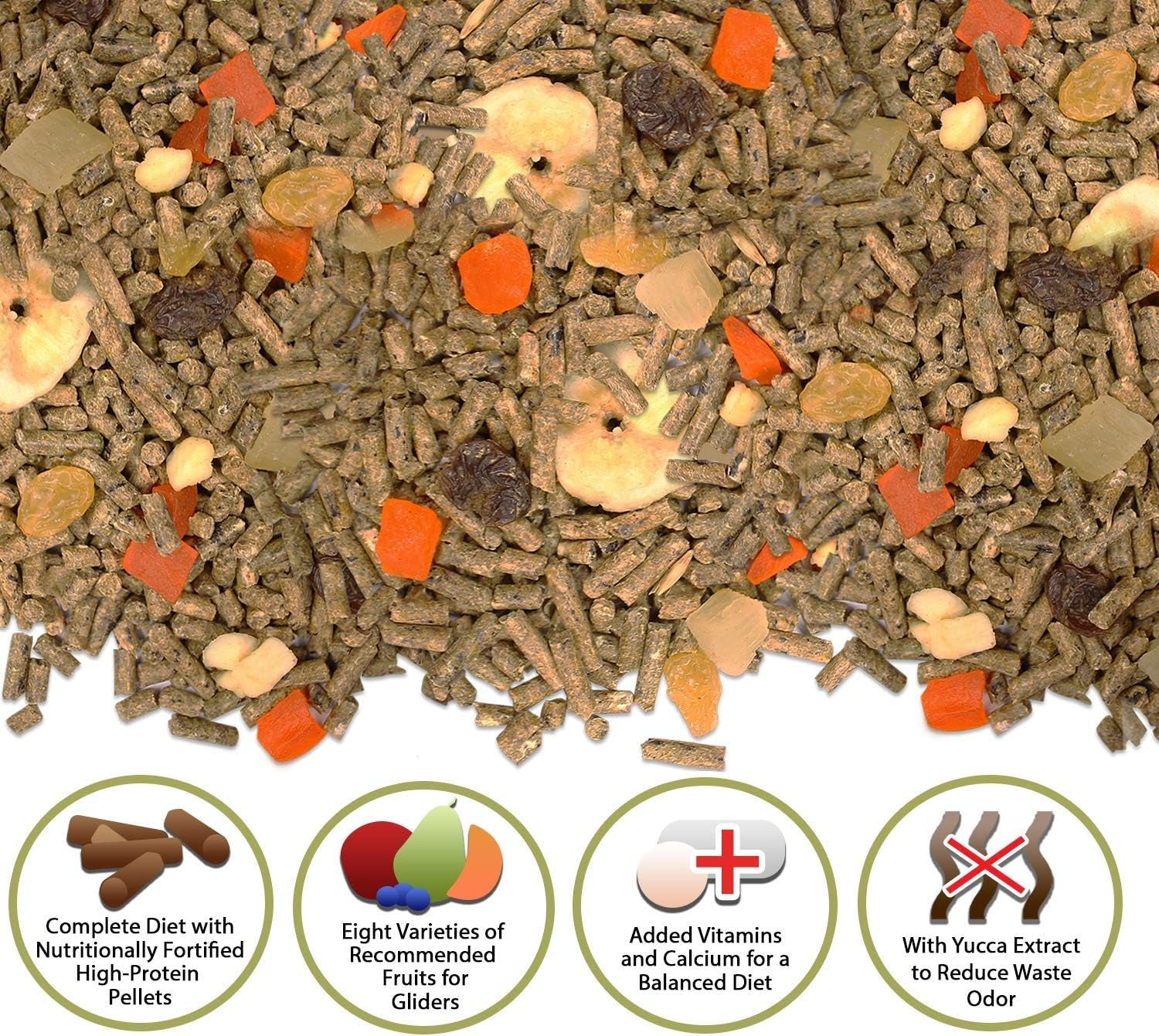 Glider Complete 5 Lb | Natural Fruit Bits | Sugar Glider Food