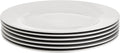 6-Piece White Dinner Plate Set, Microwave and Dishwasher Safe for Everyday Use, 10.5 Inches