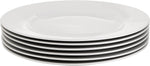 6-Piece White Dinner Plate Set, Microwave and Dishwasher Safe for Everyday Use, 10.5 Inches