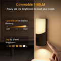 Motion Sensor Wall Sconce (2 Pack), up & down Dual Beam Night Light, 270-Day Battery Life, Wireless Magnetic Stick-On Hallway Lights, Dimmable LED for Stair, Bedroom, Bathroom (Warm White)