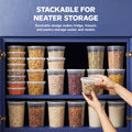[32 Oz. - 24 Count Plastic Deli Containers with Lids - Disposable Food Storage Containers with Airtight Lids, Ideal for Soups, Stews, and Meal Prep