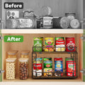 360Â° Rotating Can Rack Organizer for Pantry, 2-Tier Lazy Susan Can Organizer Holds up to 26 Soda Cans, Metal Wire & Wood Shelf with Turntable Storage for Kitchen Cabinet, Pantry & Countertop