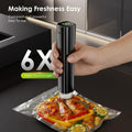 Vacuum Sealer, Portable Handheld Vacuum Sealer + 30 Reusable Vacuum Bags, Portable Food Sealer, with LED Pressure Display, 2-Speed Pressure Control (60/80 Kpa)