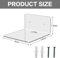 4 Pack Small Floating Shelves for Wall, 4'' Clear Acrylic Wall Shelf Display Ledges for Bedroom, Bathroom, Living Room & Office, Mini Storage Shelves Screw Installation