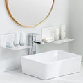 4 Pack Small Floating Shelves for Wall, 4'' Clear Acrylic Wall Shelf Display Ledges for Bedroom, Bathroom, Living Room & Office, Mini Storage Shelves Screw Installation
