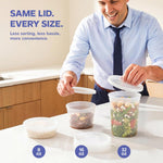[32 Oz. - 24 Count Plastic Deli Containers with Lids - Disposable Food Storage Containers with Airtight Lids, Ideal for Soups, Stews, and Meal Prep