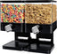 Compact Dry Food Dispenser, Dual Control, Black/Chrome