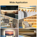 10 PCS under Cabinet Lights Kit, Motion Sensor LED Strip Lights with Remote, Dimmable and Timer Warm White Counter Lights for Kitchen Cabinets, Cupboards, Closets, Stairs, Shelf, Desk, and Bed