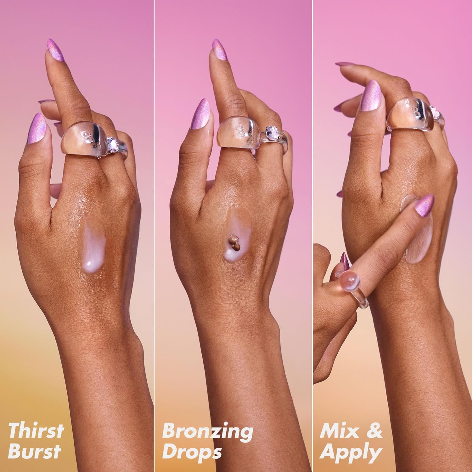 SKIN the Hottest Drops Duo, Holy Hydration! Thirst Burst & Bronzing Skincare Set, for a Dewy, Sun-Kissed Look, Vegan & Cruelty-Free