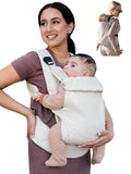 Baby Carrier, One-Click Release Clasp for Easy to Wear, Cozy Wraps Carrier Newborn to Toddler with Head Support(7-44Lbs), Ergonomic & Lightweight for Infant to Toddler, Cream
