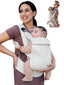 Baby Carrier, One-Click Release Clasp for Easy to Wear, Cozy Wraps Carrier Newborn to Toddler with Head Support(7-44Lbs), Ergonomic & Lightweight for Infant to Toddler, Cream