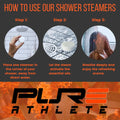 Pure Energizing Sport Shower Steamers - Natural Orange and Tea Tree Essential Oils, Made in USA, Energy Boost for Athletes, Father’S Day Gifts for Runners, Relaxing Birthday Gifts for Self Care
