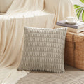 4 Packs Decorative Throw Pillow Covers for Living Room Couch Bed, Modern Farmhouse Boho Home Décor Accent Cushion Case, 18" X 18", Neutral
