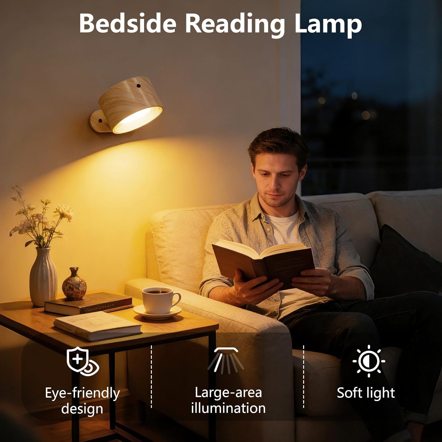 Rechargeable Wall Sconces 2200Mah Battery Operated, 200LM LED Wall Light 3 Color Temps & Remote and Touch Wall Lamps, 360Â°Rotate Magnetic Ball Dimmable Cordless Lights for Reading 2 Pack