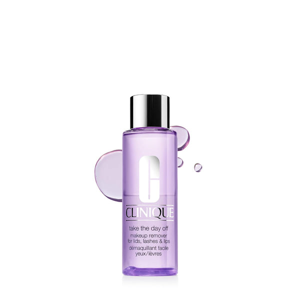 Take the Day off Liquid Makeup Remover for Lids, Lashes, + Lips | Eye Makeup Remover | Oil Free + Non-Irritating | for All Skin Types