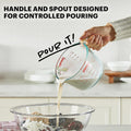 Essentials (2-Pack) Glass Measuring Cups Set, (1 & 2 Cup) Measuring Cups for Prepping, Baking and Cooking, Preheated Oven, Dishwasher, Freezer, and Microwave Safe