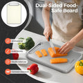 Stainless Steel Cutting Board for Kitchen, 2-In-1 Double-Sided Chopping Board, Dishwasher Safe, Food Grade Stainless Steel/Pp, Easy to Clean, Large Size, Non-Slip, 16"×11"