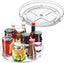 2 Pack 9.5" Lazy Susan Organizer, Lazy Susan Turntable for Cabinet, Spice Organization for Cabinet, Refrigerator, Pantry, Closet, Countertop, Non-Skid Turntable Organizer, Clear