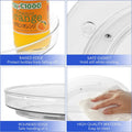 2-Pack Lazy Susan Cabinet Organizer, Plastic Rotating round Lazy Susan Turntable for Cabinet, Pantry, Countertop, Table, Fridge, 10.5 Inch