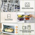 [8-Pack,30 Oz]Glass Meal Prep Containers,Glass Food Storage Containers,Airtight Lunch Containers with Lids, Microwave, Oven, Freezer and Dishwasher