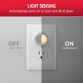 LED Rotating Night Lights Plug into Wall Dusk to Dawn Sensor Home Decor Apartment Essentials Ambient Lighting Nightlight 40293 2 Pack
