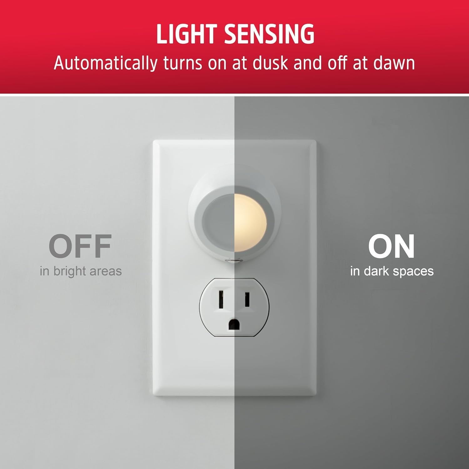 LED Rotating Night Lights Plug into Wall Dusk to Dawn Sensor Home Decor Apartment Essentials Ambient Lighting Nightlight 40293 2 Pack