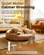 Dog Clippers Grooming Kit Hair Clipper-Low Noise Paw Trimmer- Rechargeable - Cordless Quiet Nail Grinder Shaver for Cats and Other Pets