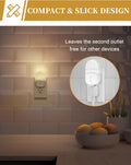 LED Night Light, Baby Night Lights [2 Pack], Plug in Night Light with Auto Dusk to Dawn Sensor, Adjustable Brightness Nightlight for Kids, Bathroom, Bedroom, Nursery Room, Soft White 3000K