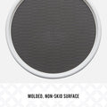 Basics Non-Skid Pantry Cabinet Lazy Susan Turntable, 12-Inch, White/Gray, 1 Count (Pack of 1)
