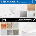 4 Pack Acrylic Shelves for Wall Storage, Self-Adhesive 15" White Floating Shelf for Pop Figures, Picture, Perfume, Books, Wall Shelf Organizer for Bathroom, Living Room, Bedroom, Kitchen