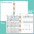 Fitness Journal for Women & Men - A5 Workout Journal/Planner Daily Exercise Log Book to Weight Loss, Gym, Muscle Gain, Bodybuilding Progress - Daily Personal Health & Wellness Tracker, Spiral-Bound,