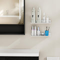 Adhesive Wall Shelf 2 Pack, Modern Floating Shelves for Wall 11.8Inch, Metal Wall Mounted Display Ledge Shelf for Living Room, Bedroom, Bathroom