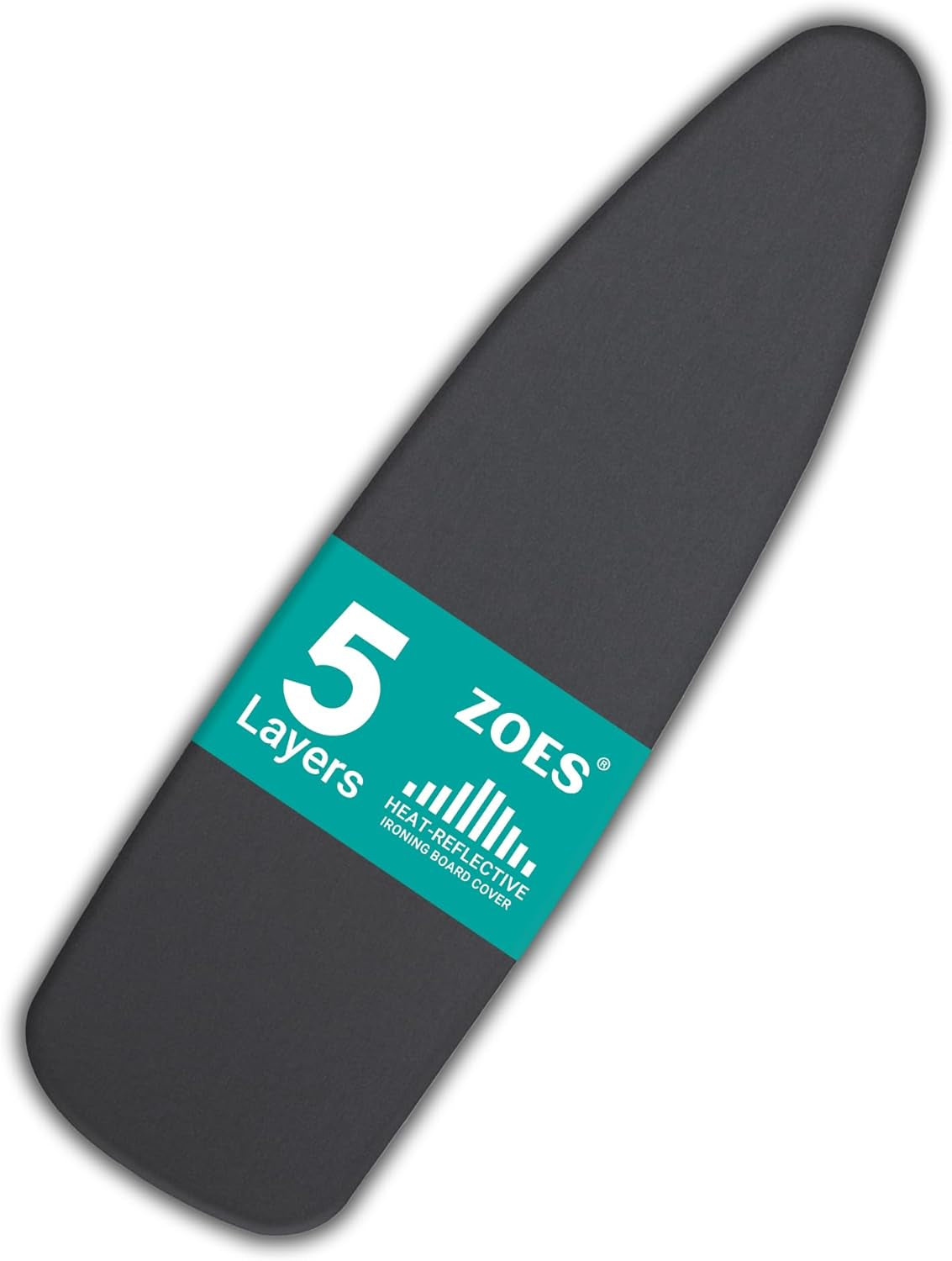 2025 Reinforced Ironing Board Cover and Pad, 15X54 Standard Size, Extra Thick Padding and Heat-Reflective Aluminium Coating, Multi-Layer Design with Elastic Edges Set, Black