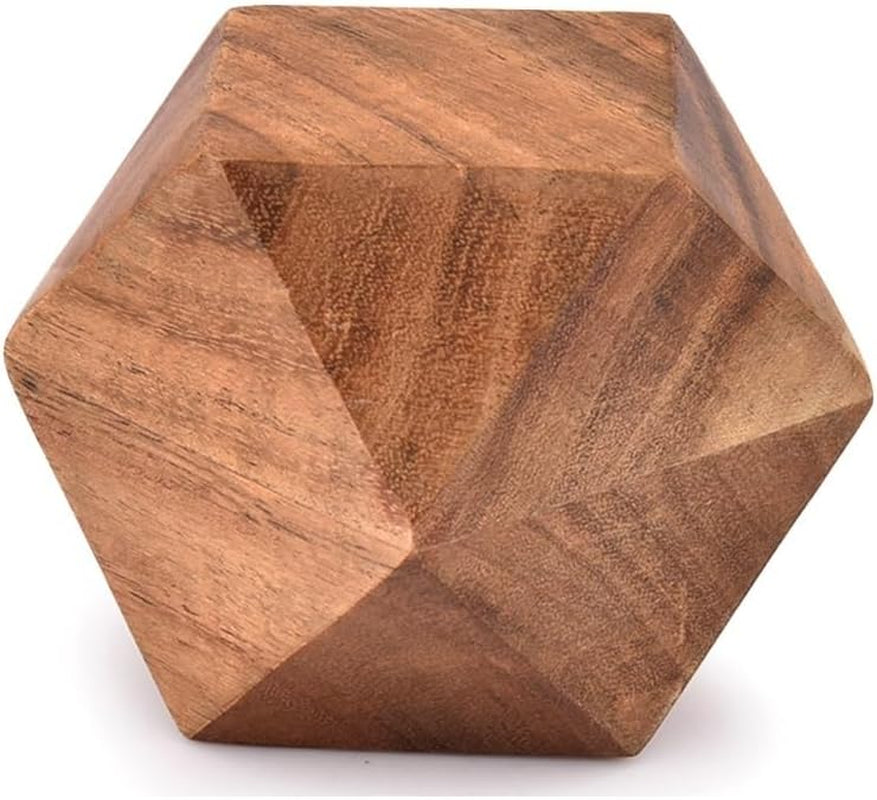 Acacia Wood Decorative Wood Ball for Centerpiece or Individual Use Ideal for Use in Living, Dining Room, Coffee Table Centerpiece Home DÃ©cor (3" X 3" X 3"), (Set of 3)