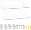 8 Inch Clear Acrylic Shelves for Wall No Drilling, 2 Pack Small Floating Shelf with Ledge No Damage Mounted, Easily Expand Wall Space for Bedroom, Living Room, Bathroom