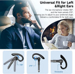 Bluetooth Headset V6.1,100Hrs Talk Time Wireless Earpiece with Mic for Work,Cvc8.0 Noise Cancelling Wireless Earbud, Business Earbud with 500 Mah Charging Case for Trucker/Home/Office Work