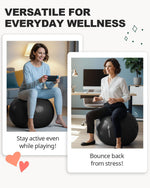 Exercise Ball for Yoga, Pilates & Fitness – Stability Ball Equipment for Home Gym & Office Chair, Core & Balance Training Accessories, Physical Therapy Equipment, Quick Pump Included, 5 Sizes