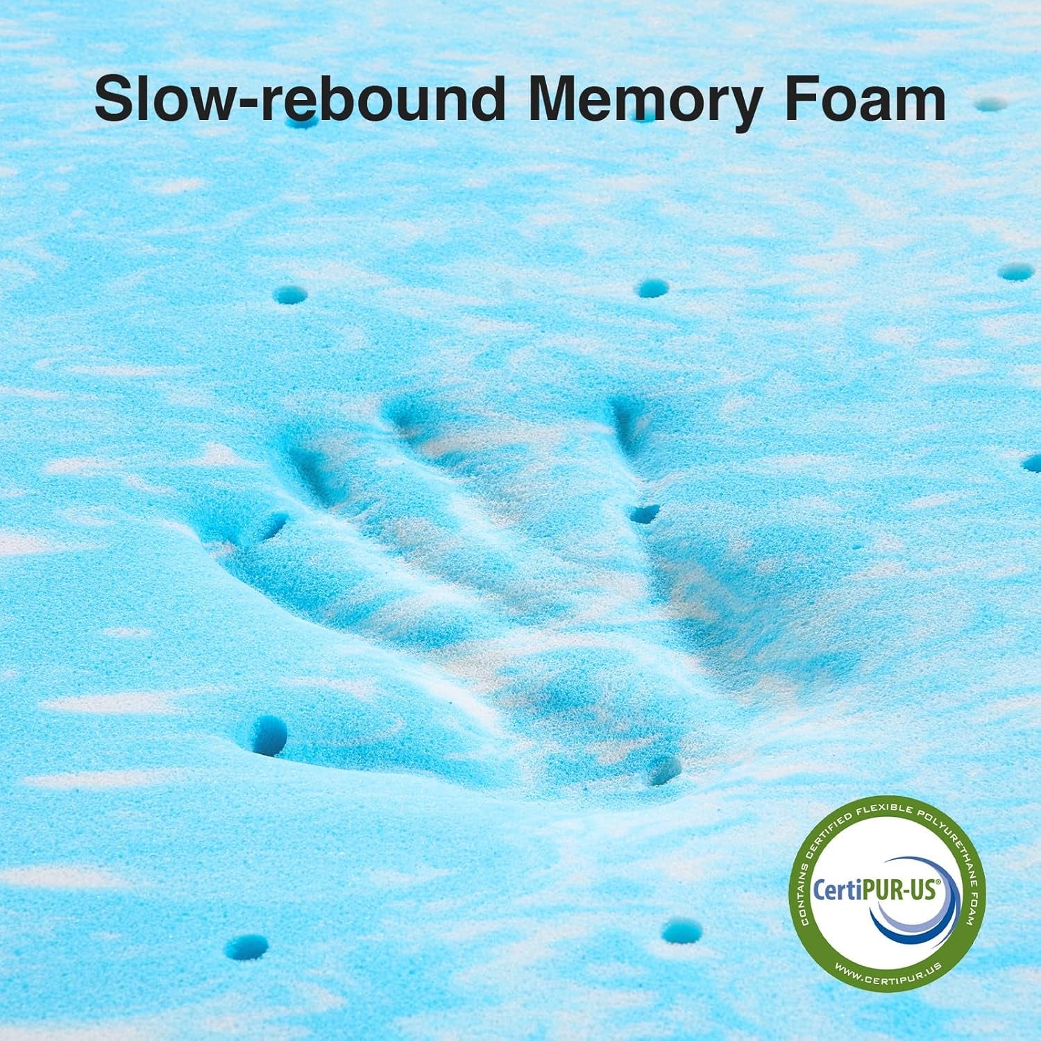 Memory Foam Mattress Topper Queen - 2 Inch Cooling Gel Infused Memory Foam | Slow-Rebound Pressure Relief | Certipur Certified | Comfort for Sleeper Sofa, RV, Camper, Dorm Room