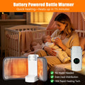 2026 Upgraded Milk Warmer for Travel, on the Go Baby Bottle Warmer, Waterless Bottle Warmering with Battery-Powered, 6 Temp Settings Fast Heating & Precise Temperature Control with LCD Display