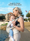 Baby Carrier, One-Click Release Clasp for Easy to Wear, Cozy Wraps Carrier Newborn to Toddler with Head Support(7-44Lbs), Ergonomic & Lightweight for Infant to Toddler, Cream