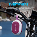 , Pop Party, Portable Bluetooth Speaker, Waterproof, RGB Lighting, Labsync, Mulberry