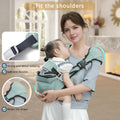 Baby Sling Carrier, Baby Carrier Newborn to Toddler Wrpas Carrier Essentials Safety, Portable and Lightweight, Ergonomic-Designed, Non-Slip Hip Seat Carrying 8-55Lbs(Black)