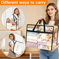4 Pack Clear Clothes Storage Bags, Vinyl Blanket Storage Containers with Heavy Duty Zipper, Foldable Moving Bags, Closet Organizers for Bedding, Clothing, Comforters, Linens, Duvet (40L)